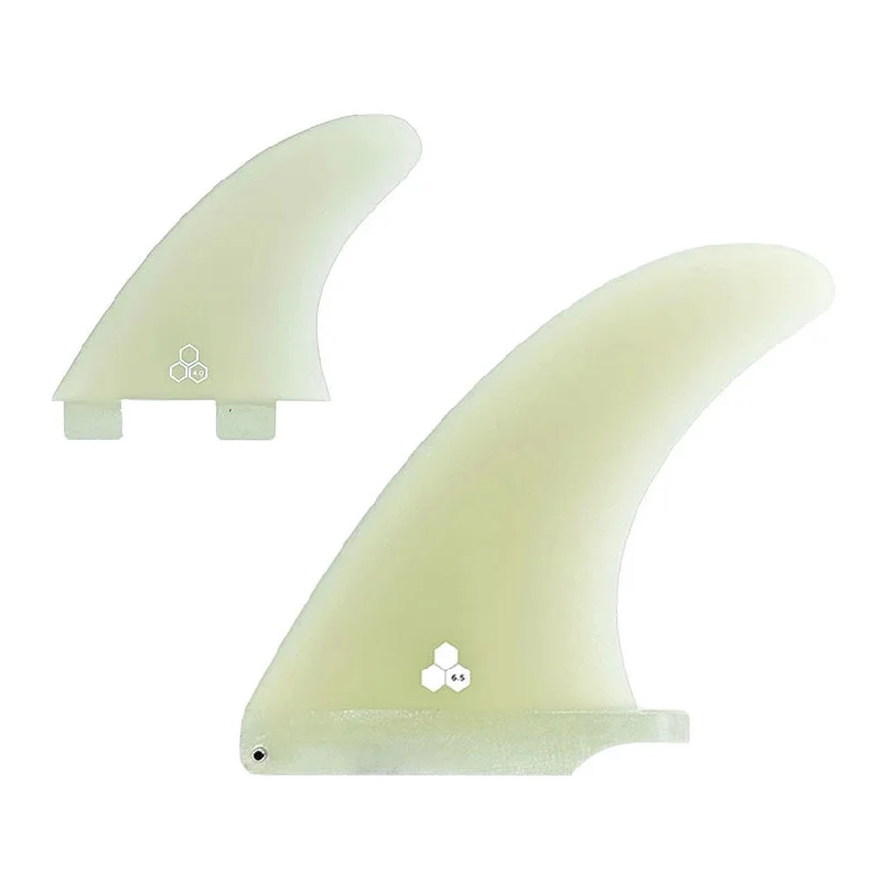 surfboard fins with dual-fin setup for stability-CI Mid: 2+1 Combo - FCS Compatible 6.5 / 4.0 / clear