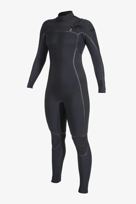 wetsuits for staying warm in icy waters-O'Neill Hyperfreak Fire 4/3+ Chest Zip - Womens