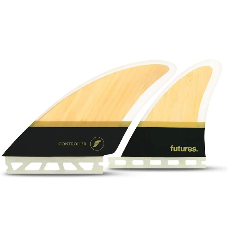 surfboard fins for enhanced tracking in long rides-Futures Fins - Controller Fiberglass Quad Fin Set - Bamboo