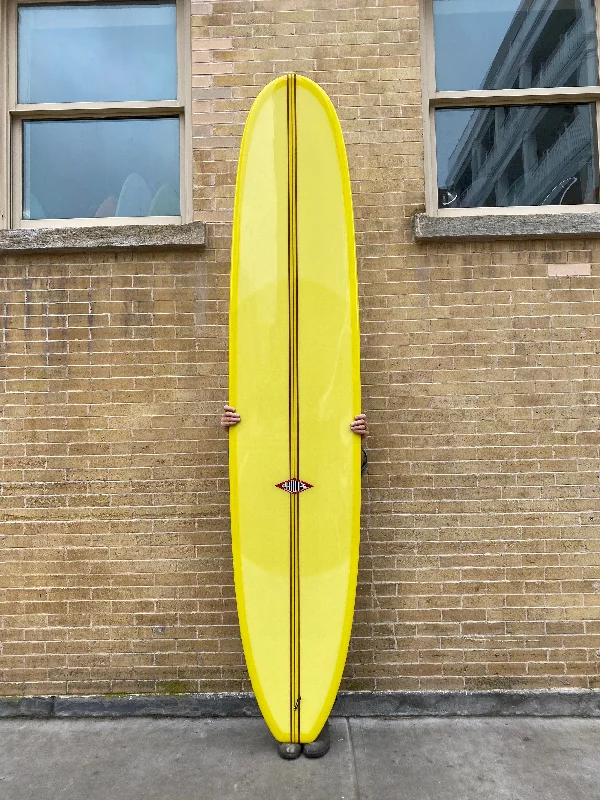 surfboards with smooth transitions between waves-Jim Phillips 9'4" Magic Ham - Perfect Yellow