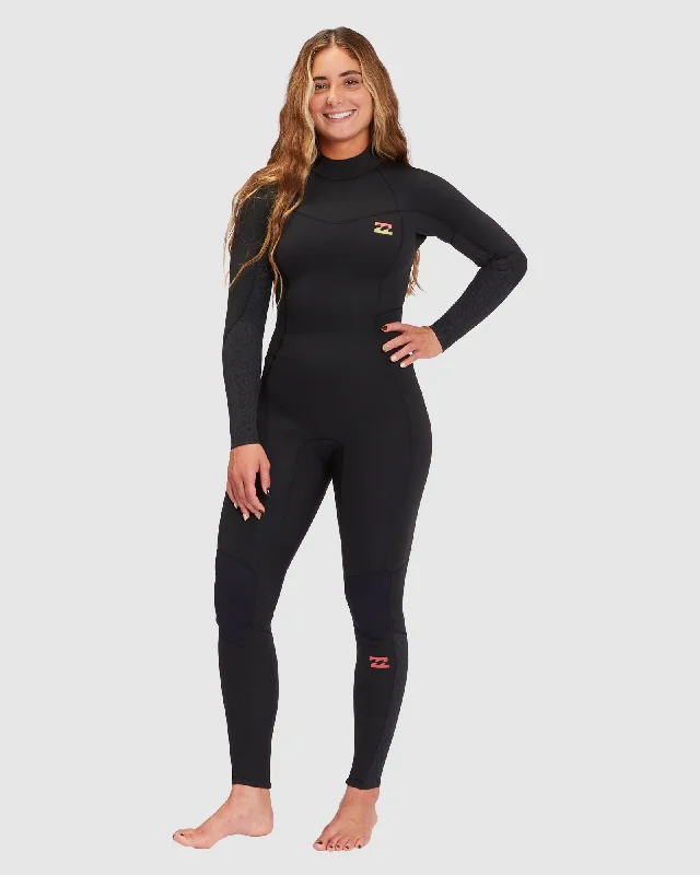 wetsuits for durability during extreme conditions-Womens 4/3mm Synergy Back Zip Steamer Wetsuit