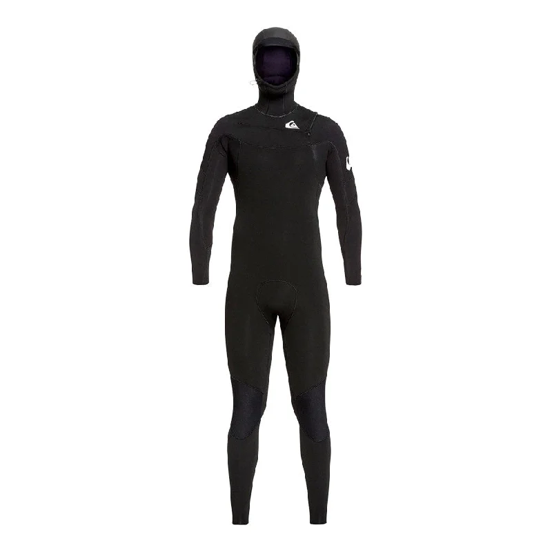 wetsuits for greater flexibility during paddling-Quiksilver Syncro 5/4/3 Hooded Wetsuit