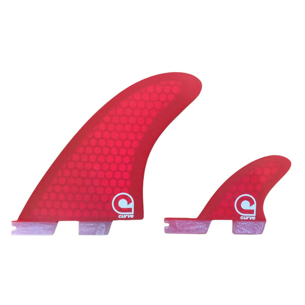 surfboard fins with curved profiles for extra grip-Surfboard Fins MR - Dual Tab "II" Twin 2+1 Micro - HEXCORE