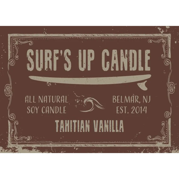 Surfs Up Candle 16oz Mason Jar Candle - Tahitian Vanilla