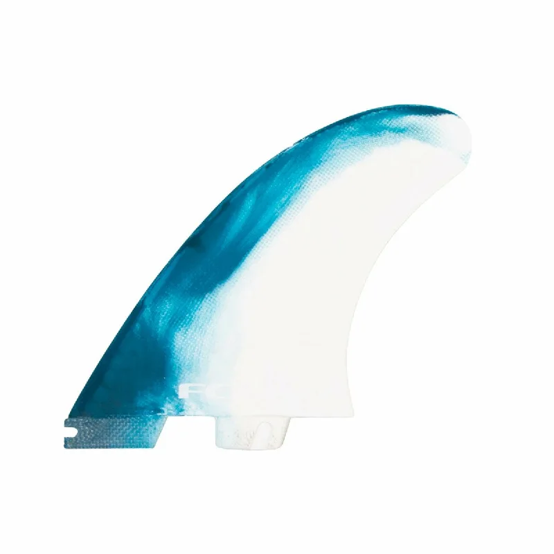 surfboard fins for better bottom turns-FCS II TWIN + 1 - MR PC Tri Set - XL - Dusty Blue