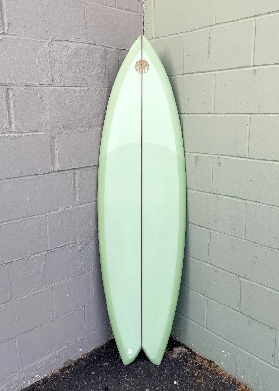 surfboards for efficient paddling in deep water-6'0" Simon Shapes Swallow Tail Quad