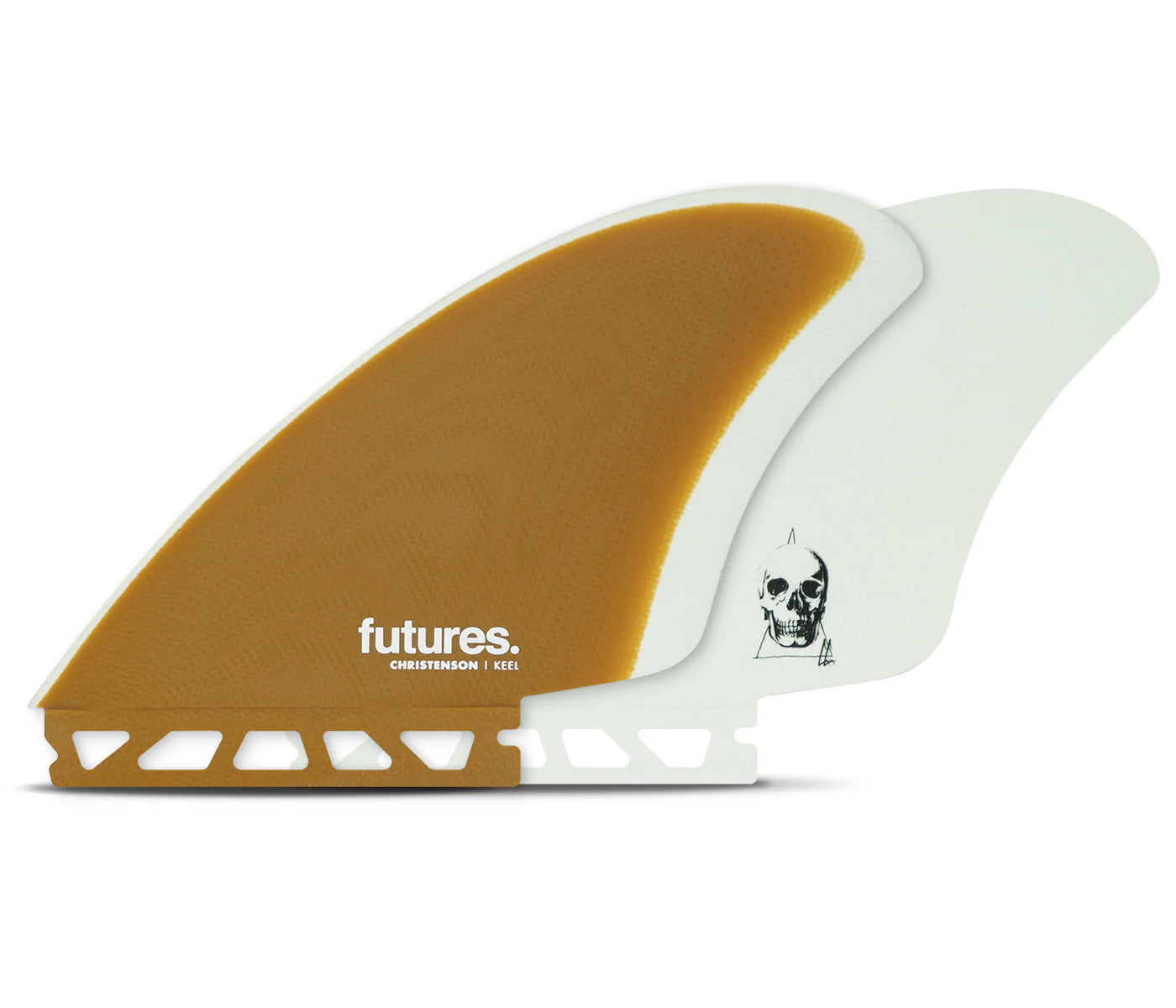 surfboard fins for speed and stability in large surf-Christenson Keel - Brown/White