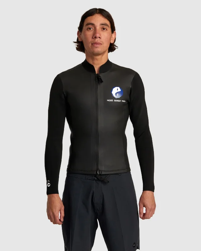 wetsuits with high-stretch fabric for easy paddling-Noise Sunset Front Zip Wetsuit Top