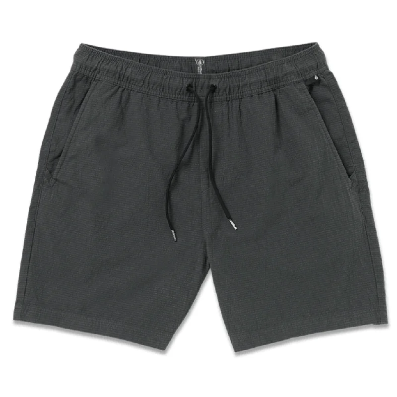 surf clothing for beach-to-water-to-beach versatility-Volcom Hoxstop EW 18 Boardshort - Asphalt Black