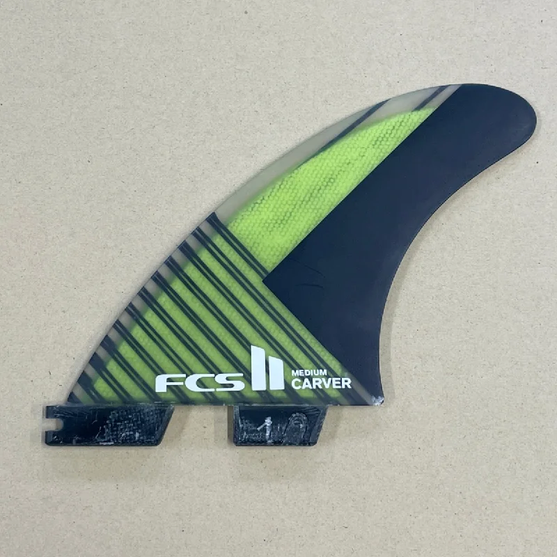 surfboard fins with curved profiles for extra grip-FCS II THRUSTER REPLACEMENT Centre fin - Carver PC Medium - one off fin