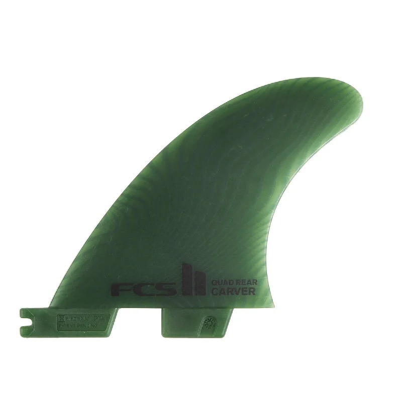 surfboard fins for deep, controlled turns-FCS II Carver Neo Glass Sage Quad Rear Fins