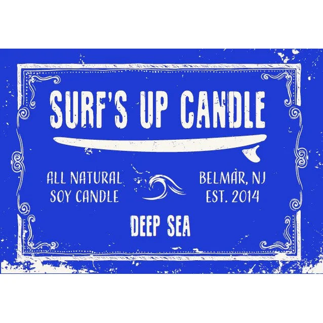 Surfs Up Candle 16oz Mason Jar Candle - Deep Sea