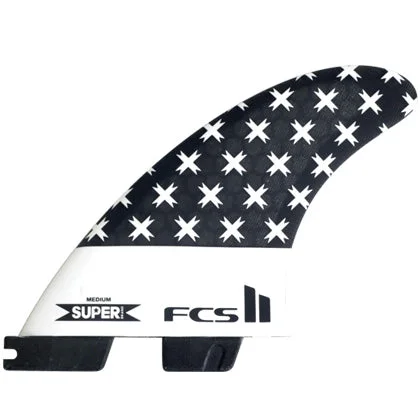 surfboard fins for fast carving in open water-FCS II THRUSTER - Super Brand PC Tri Medium