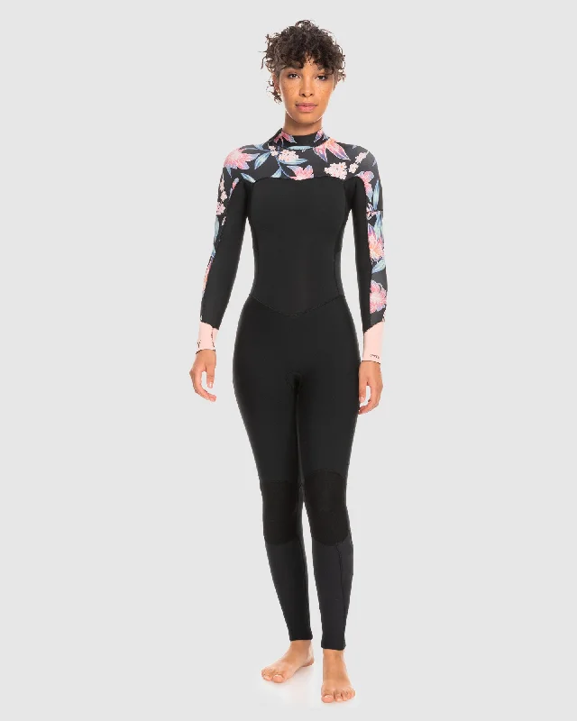 wetsuits for smoother transitions in and out of water-Womens 3/2Mm Swell Series 2022 Back Zip Wetsuit