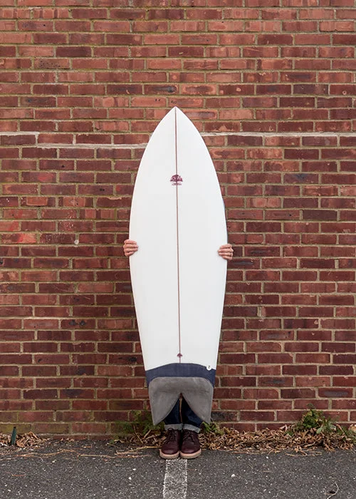 surfboards with high-speed potential-5'6" Mick Mackie Flex Tail Quad Fish - Clear EPS