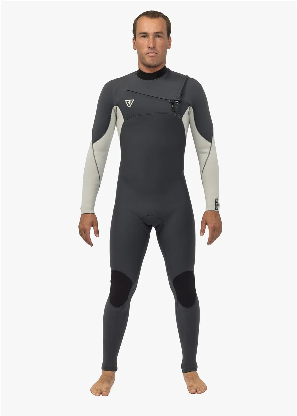 wetsuits for long-lasting wear-Vissla 7 Seas Comp 4-3 Full Chest Zip - Coal