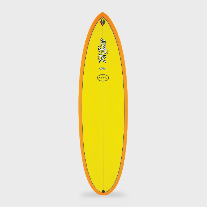 surfboards with reinforced construction for durability-McCoy All Round Nugget 3F FCSII XF Sunrise Polish Surfboard - Yellow