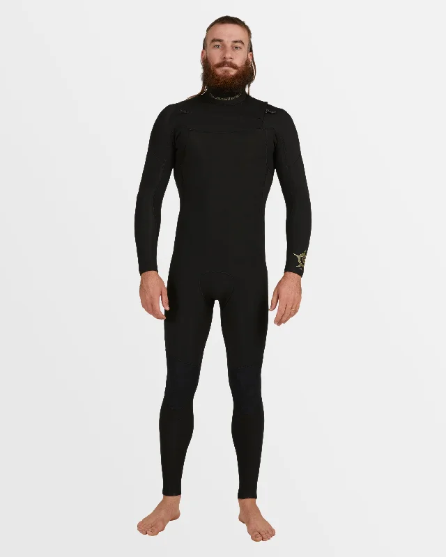 wetsuits with soft-touch inner lining-Mens 4/3mm Mikey Wright Everyday Sessions Chest Zip Wetsuit