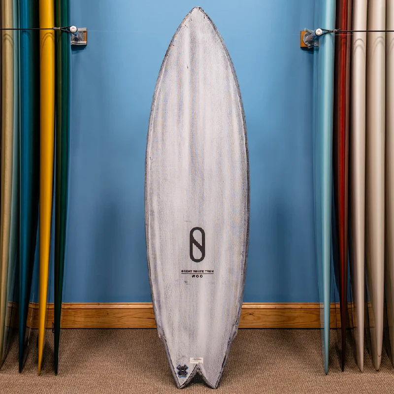 surfboards with reinforced fin boxes for extra strength-Slater Designs Great White Twin Firewire Volcanic 5'9"