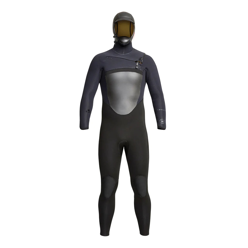 thermal wetsuits for winter surfing-Xcel Men's Drylock 5/4 Hooded FA22 Wetsuit - Front Zip