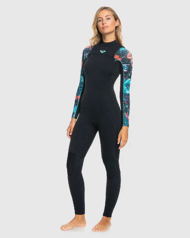 wetsuits for professional water sports athletes-Womens 4/3mm Elite Chest Zip Wetsuit