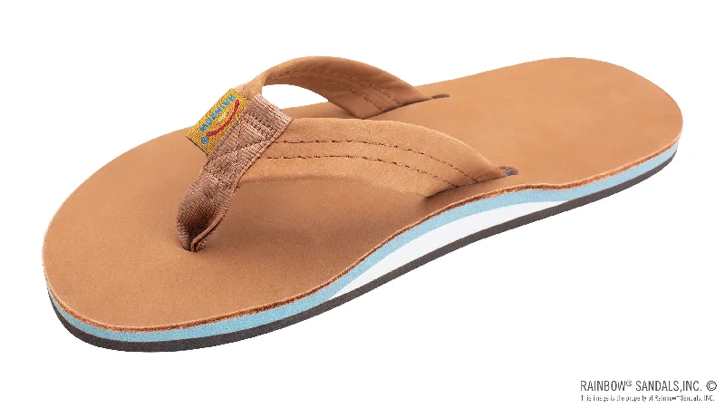 lightweight surf clothing for warm climates-Rainbow Men's Premier Leather Single Arch Sandals