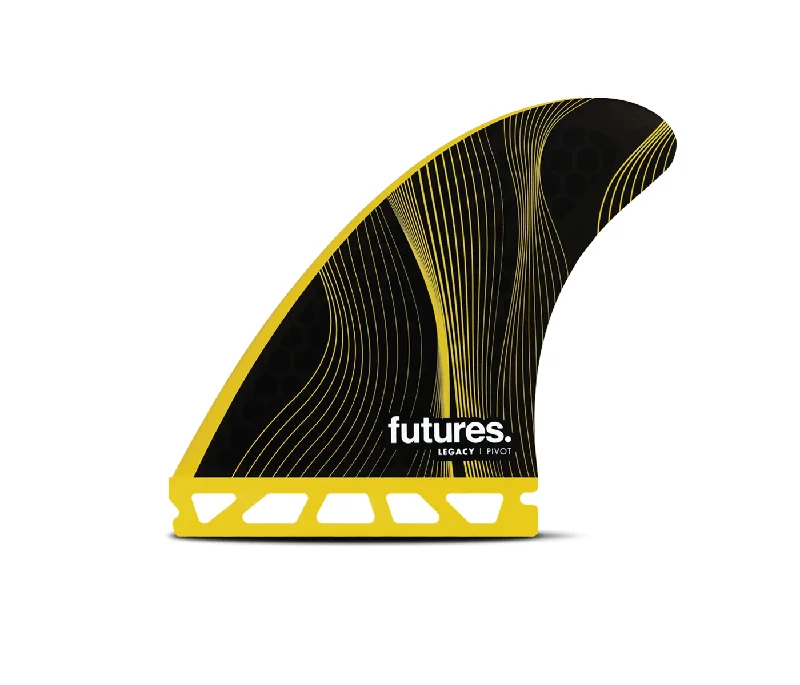 surfboard fins for speed and stability in large surf-P6 Legacy Series HC Thruster Fins Yellow