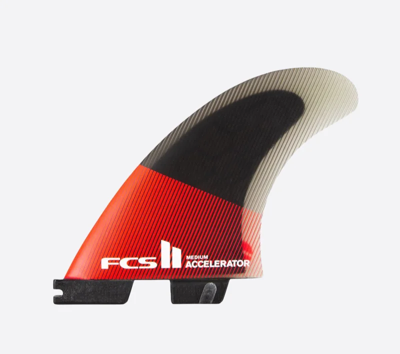 surfboard fins for precise carving-FCS II Accelerator PC Red/Black Tri Fins