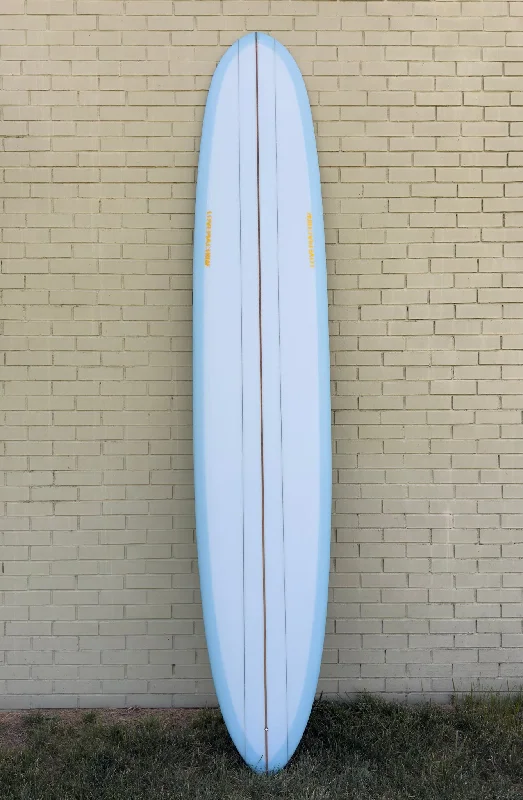 surfboards for expert-level carving in steep waves-10'1" Lovemachine Surfboards Big Pin - Sky Blue