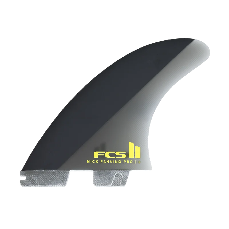 surfboard fins for improved surf tracking-FCS II Mick Fanning PG Black/Acid Large Tri Fins