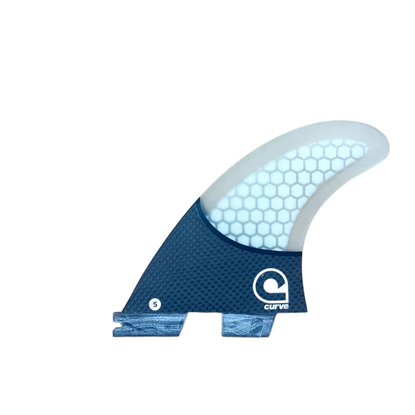 surfboard fins for smooth transitions between waves-Surfboard Fins M5 - Dual Tab "II" Thruster - CARBON BASE