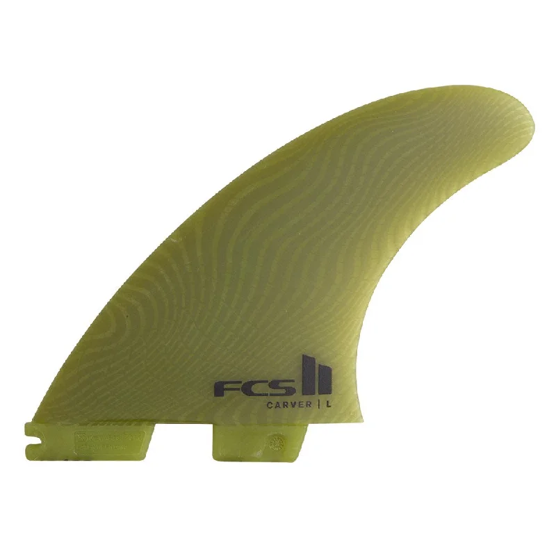 surfboard fins for smooth transitions between waves-FCS II Carver Neo Glass Eucalyptus Tri-Quad Fins