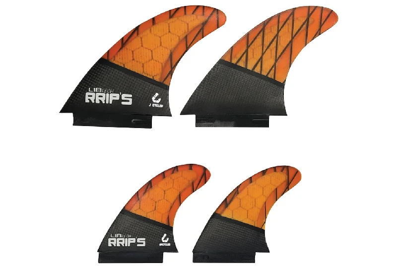 surfboard fins for improved lift and speed-QUAD FIN SET LARGE