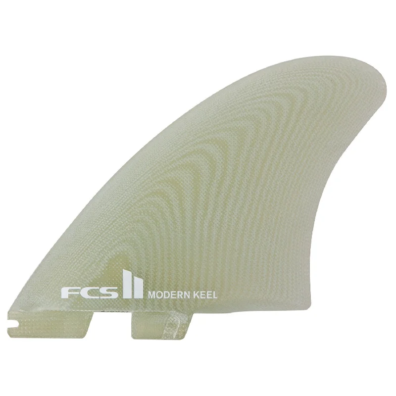 surfboard fins for fast carving in open water-FCS II TWIN - Modern Keel PG Twin Retail Fins - Clear