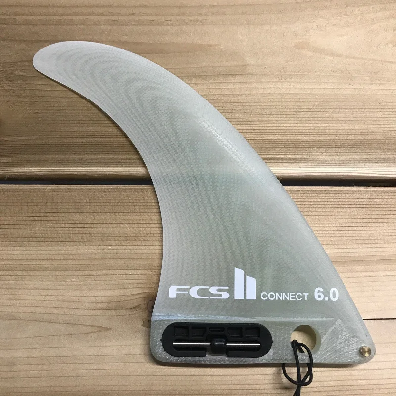 surfboard fins for excellent wave feedback-FCS II Connect PG 6" to 10" - Clear