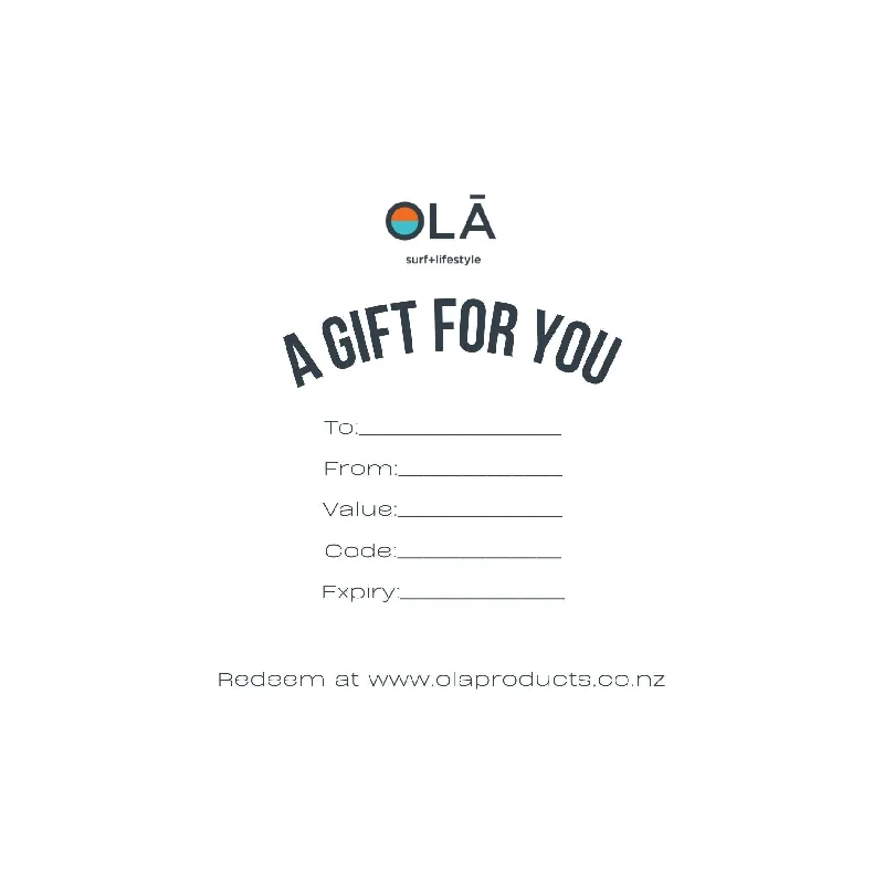 surf clothing with added stretch for flexibility-Ola Surf & Lifestyle Gift Cards