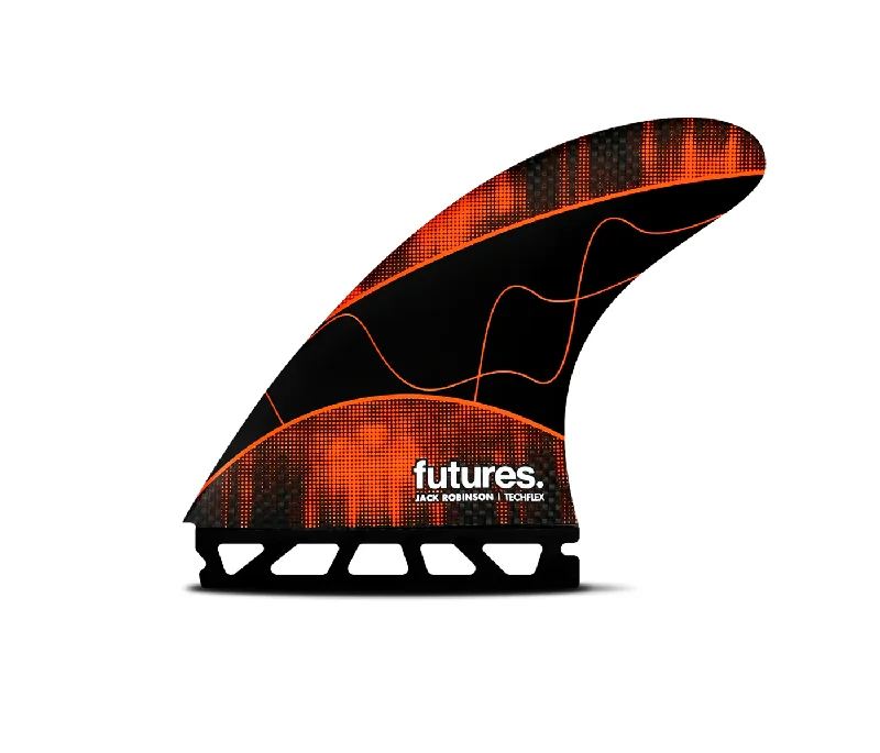 surfboard fins for precision control in all waves-Jack Robinson Large Techflex Tri Fins Orange