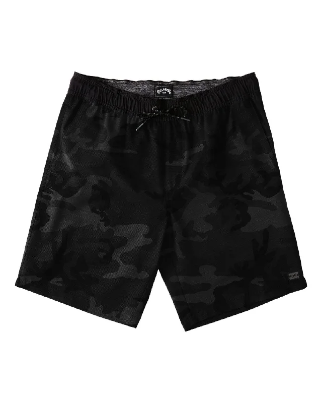 surfboards for big waves-Billabong Crossfire Elastic Shorts - Black Camo