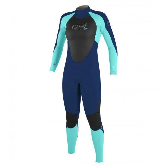 wetsuits with extra padding for comfort-O'Neill Youth Girls Epic 4/3 Wetsuit - Navy / Seaglass