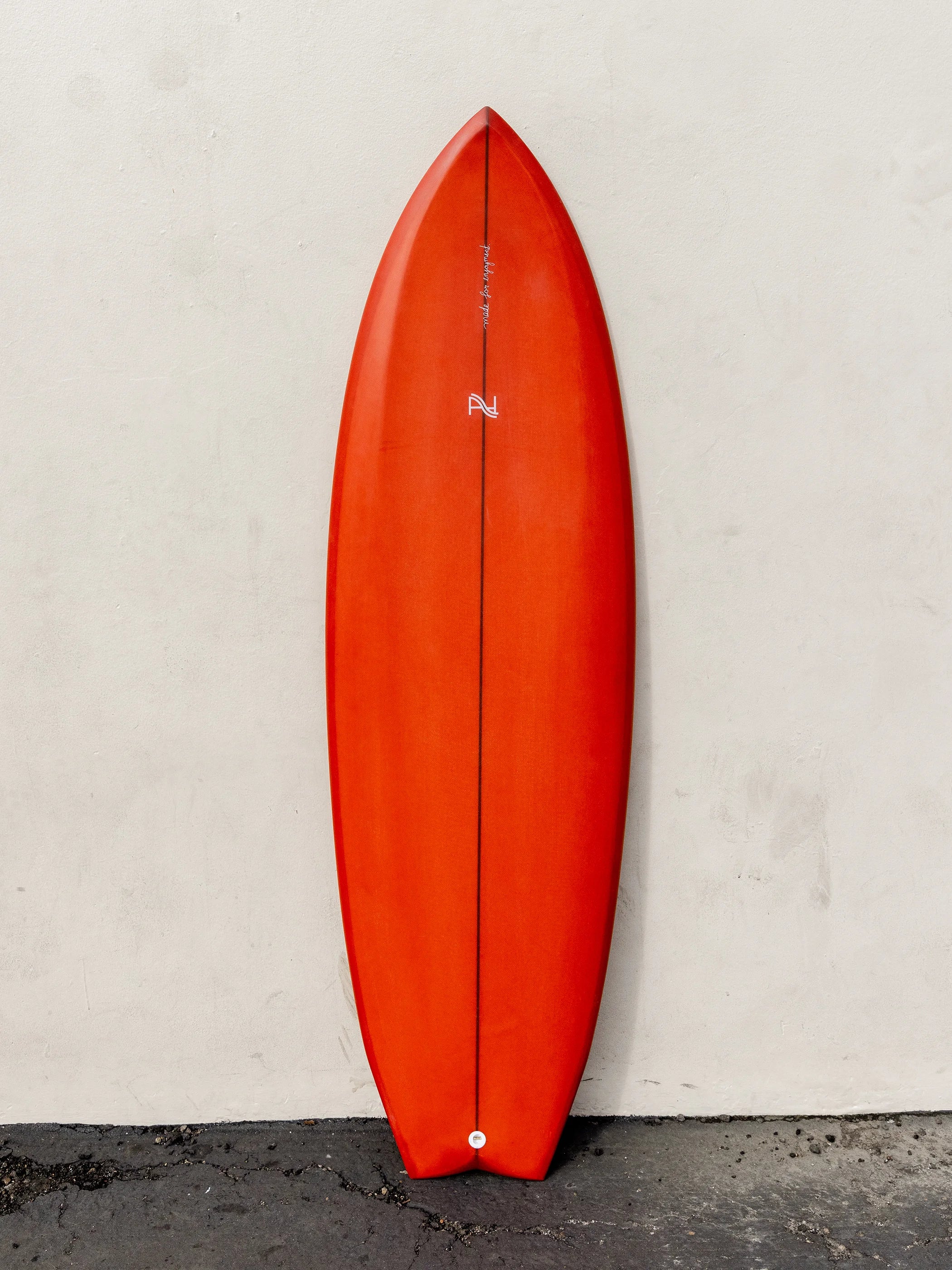 longboard surfboards for cruising-A&H Vessels | 5'6" Gaffer Symmetrical Red Surfboard