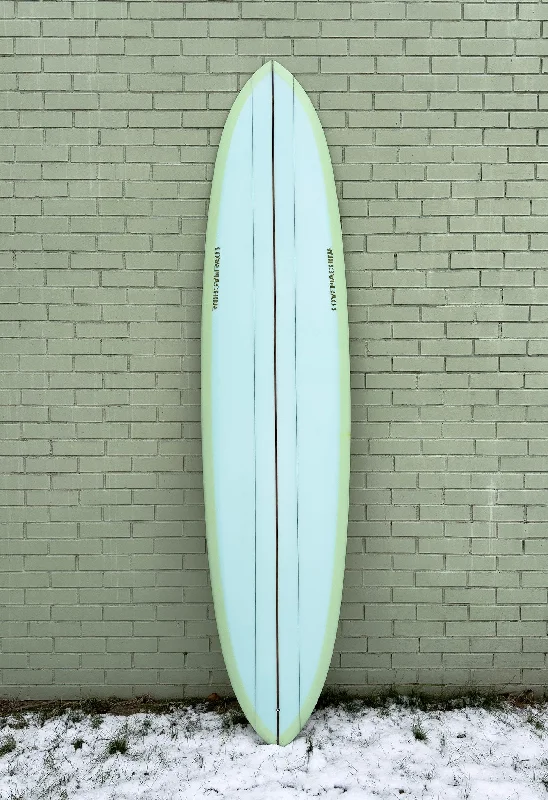 surfboards for fast directional changes-8'6" Lovemachine Surfboards Thick Lizzy - Blue & Yellow