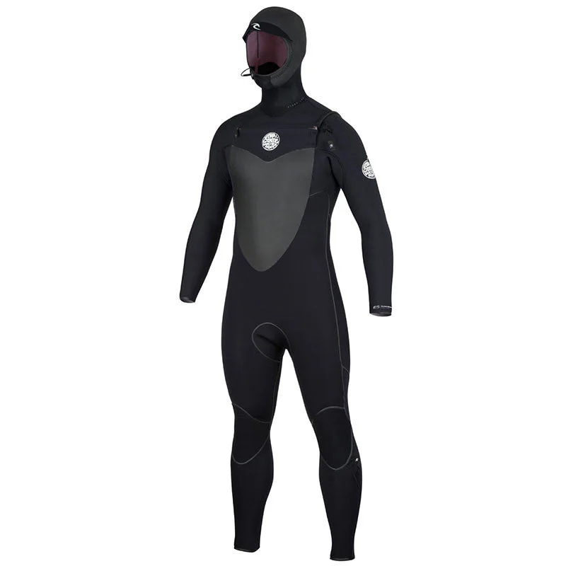 wetsuits for flexibility and warmth-Rip Curl Flash Bomb 4/3 Hooded Wetsuit