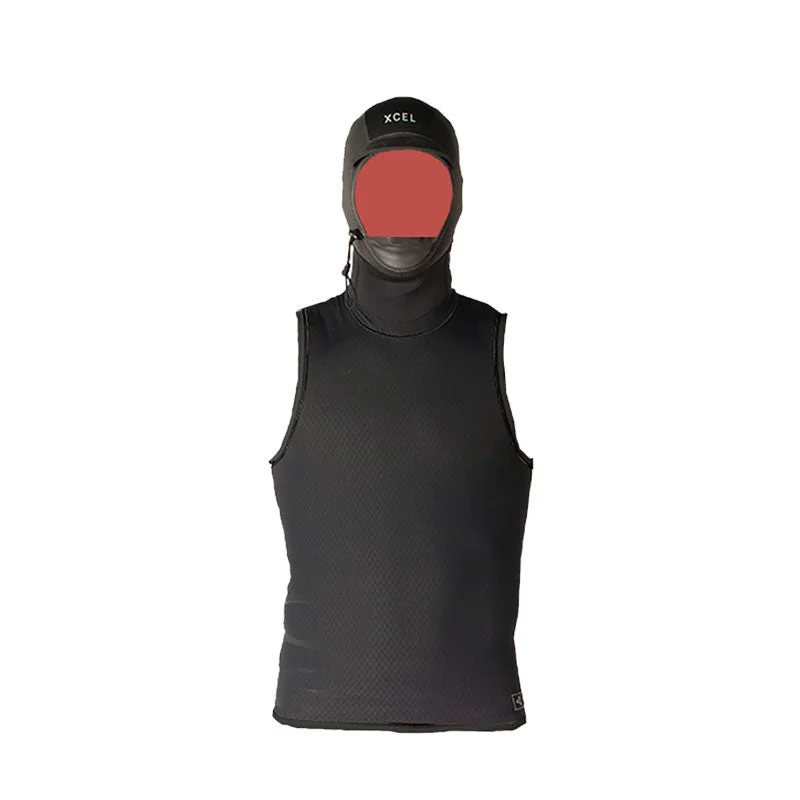 wetsuits for better body temperature regulation-Xcel Celliant Jacquard Vest With 2mm Hood