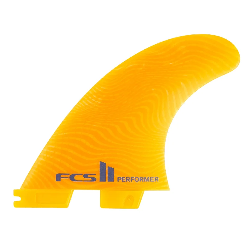 surfboard fins for expert wave navigation-FCS II THRUSTER - Performer Neo Glass Mango - Large