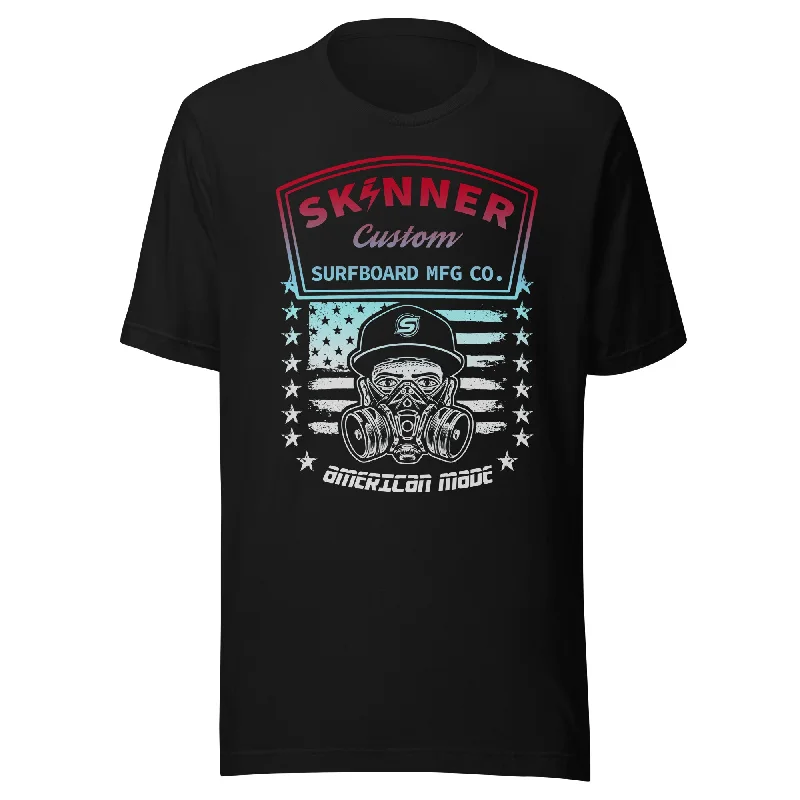 surfboards for improved paddling efficiency-Skinner Surfboards Made in the USA Faded Mask Tee