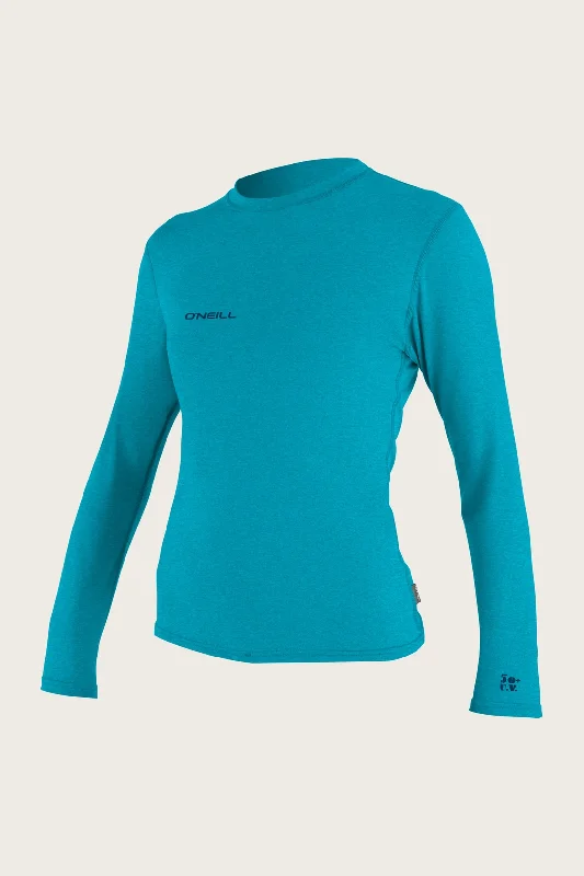 surf clothing with supportive fabric for movement-Women's Hybrid Long Sleeve Sun Shirt