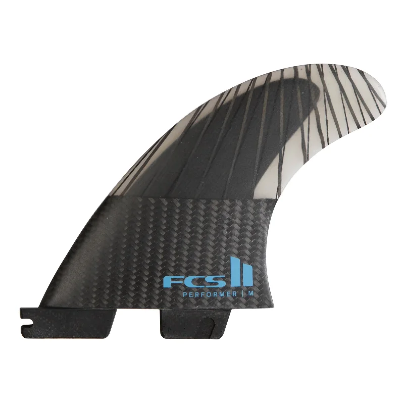 surfboard fins with carbon-fiber edges for strength-FCS PC Carbon Tri Fins