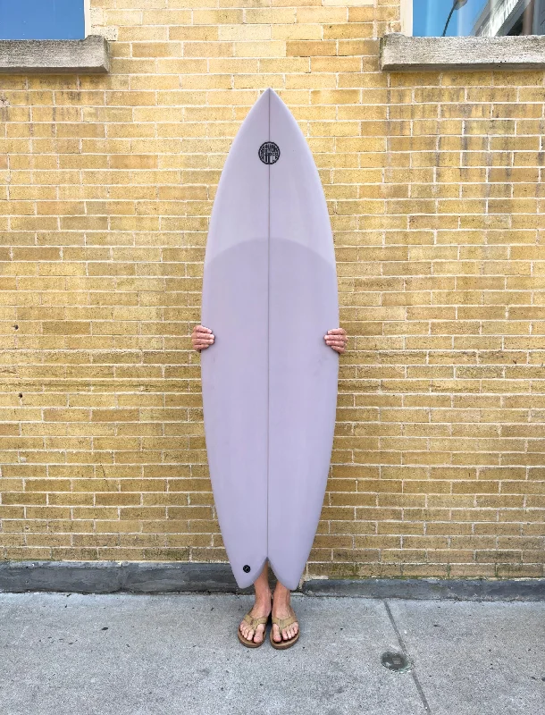 surfboards with wide tails for power-5'8" Simon Shapes Hi-Pro Quad Fish - Purps