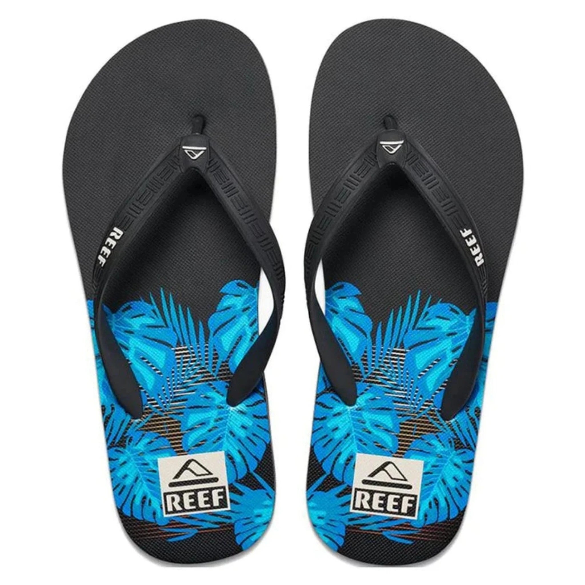 surf clothing for the modern surfer-Reef Men's Seaside Prints Thongs - Monstera Blue