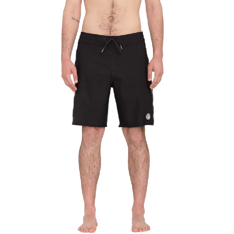 best surf clothing for light sun protection-Volcom Vent Hocky Dad Stoney 19" Boardshort - Black